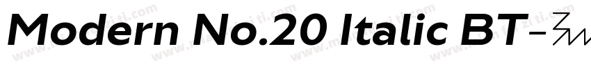 Modern No.20 Italic BT字体转换